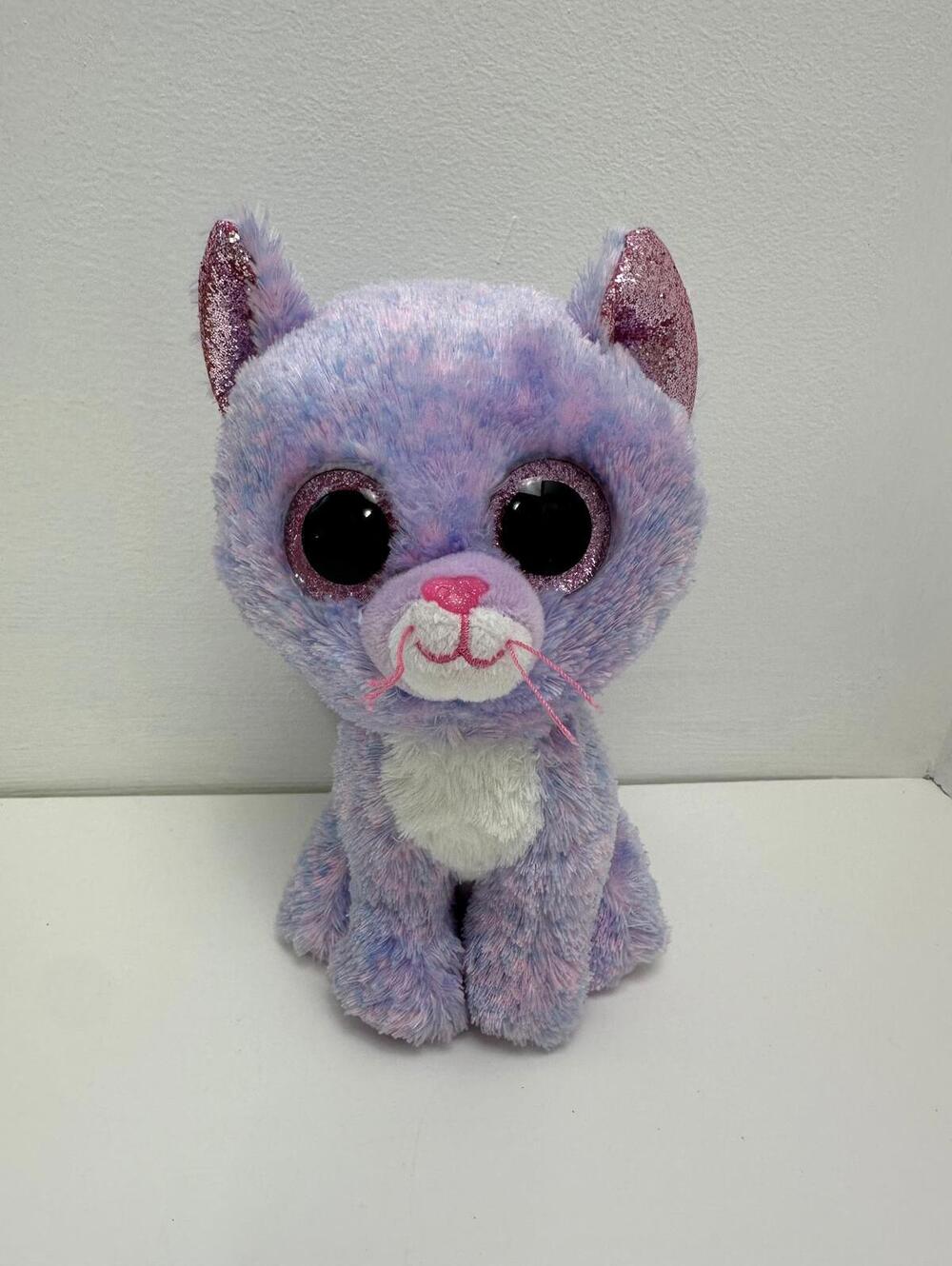 Ty Beanie Boo โCassidyโ the Speckled Cat No Hang Tag (6 inch)